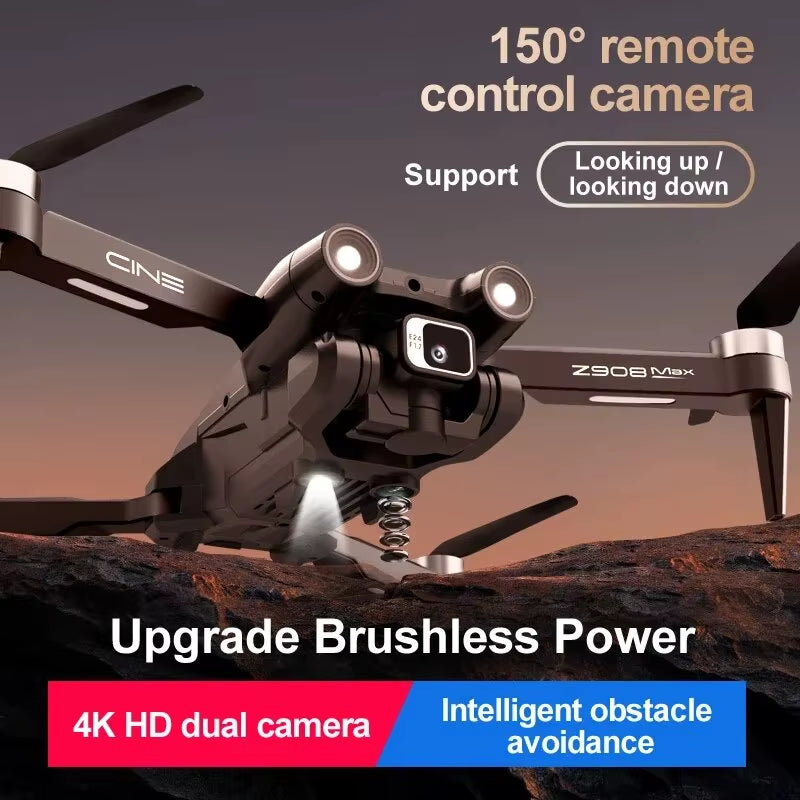 Experience the Ultimate Aerial Adventure with the Z908 Pro Max Drone: Professional 8K GPS Dual HD Aerial Photography Quadcopter with Brushless Obstacle Avoidance