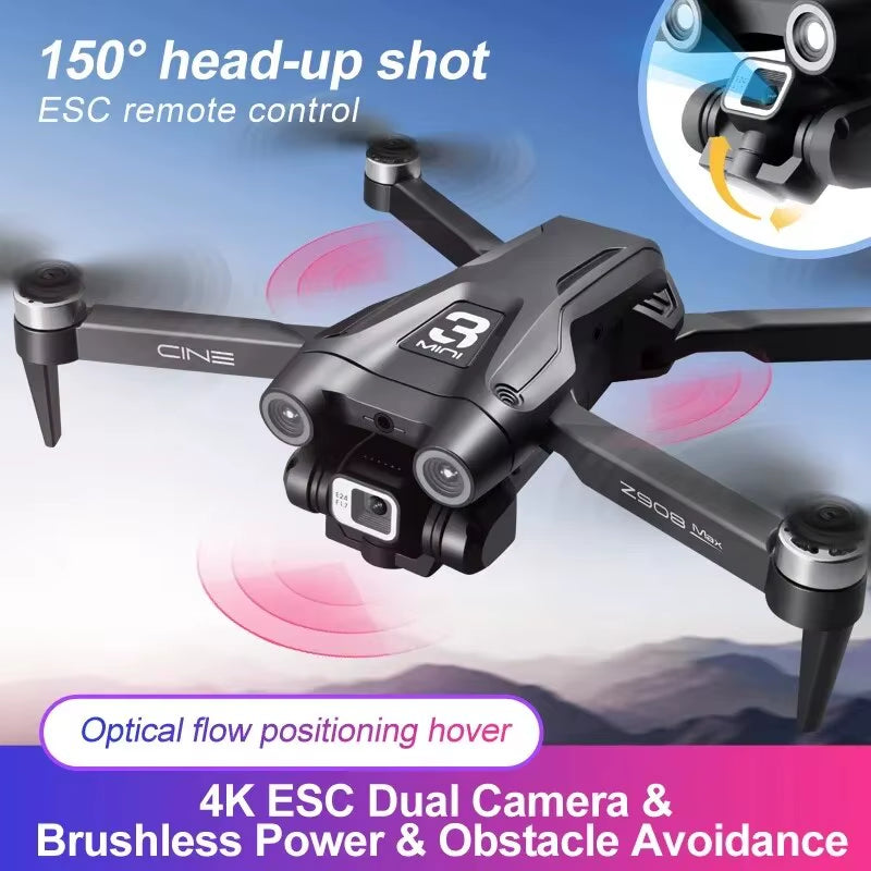 Experience the Ultimate Aerial Adventure with the Z908 Pro Max Drone: Professional 8K GPS Dual HD Aerial Photography Quadcopter with Brushless Obstacle Avoidance