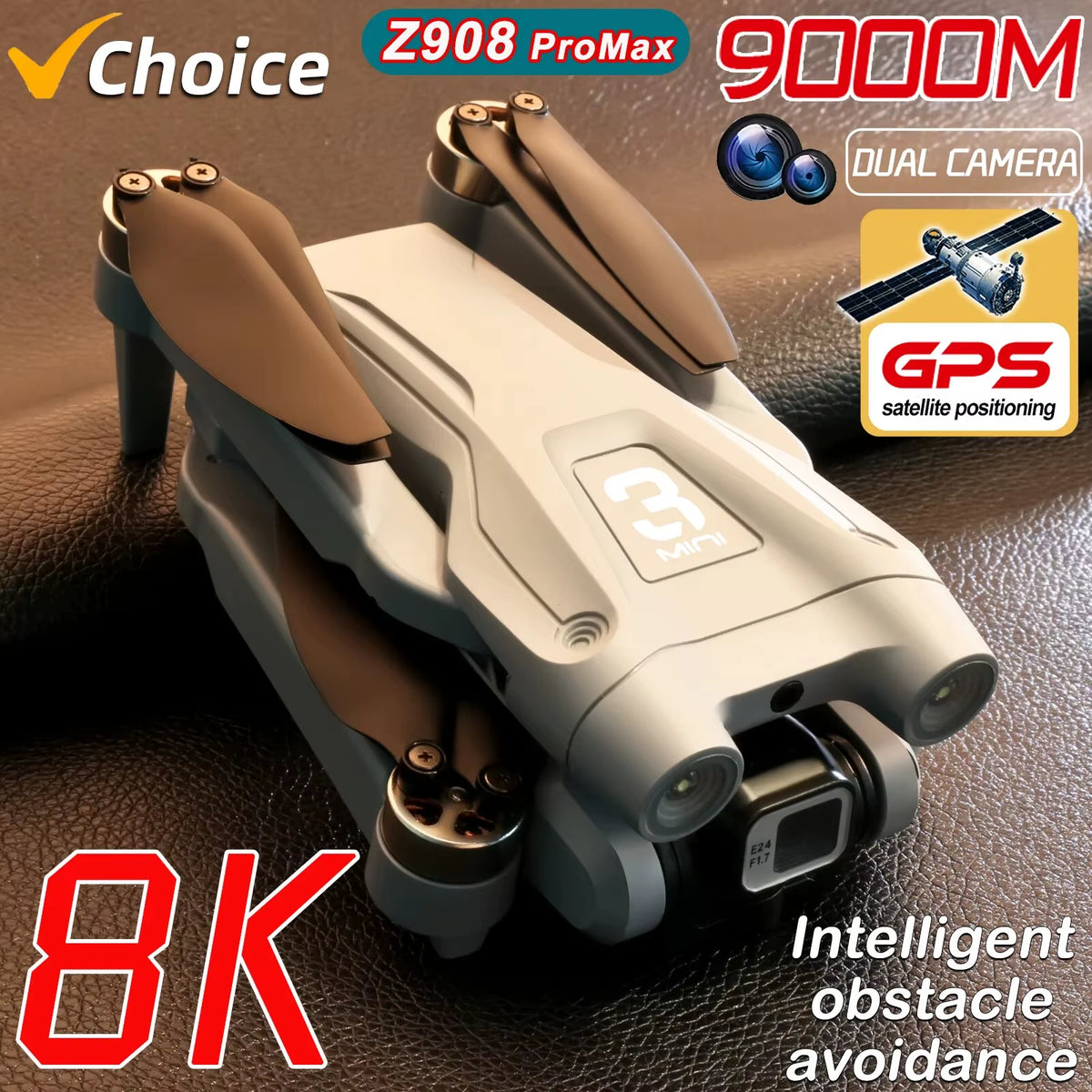 Experience the Ultimate Aerial Adventure with the Z908 Pro Max Drone: Professional 8K GPS Dual HD Aerial Photography Quadcopter with Brushless Obstacle Avoidance